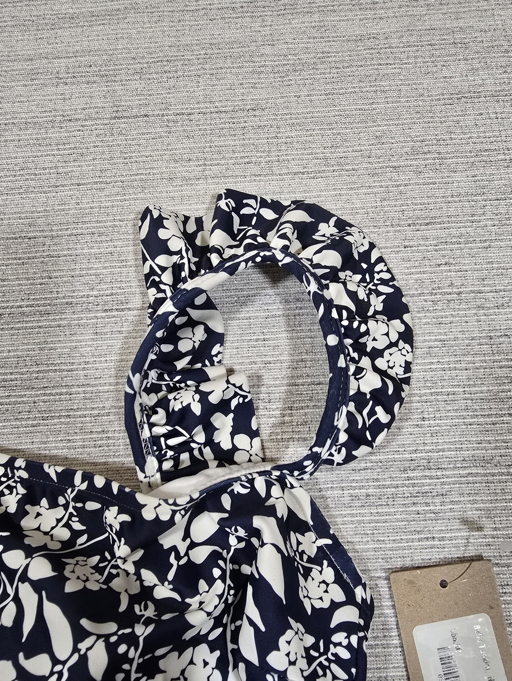 Albion Navy and White Floral Swim Top - Picture 6 of 9